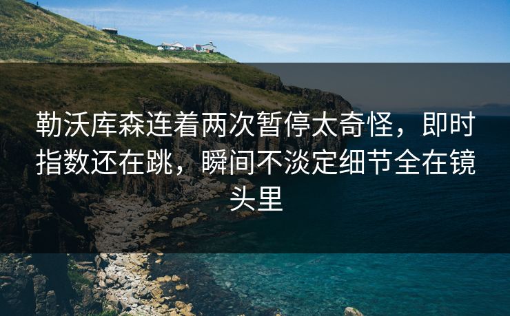 勒沃库森连着两次暂停太奇怪，即时指数还在跳，瞬间不淡定细节全在镜头里