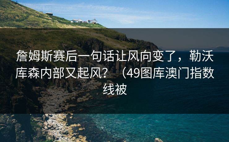 詹姆斯赛后一句话让风向变了，勒沃库森内部又起风？（49图库澳门指数线被
