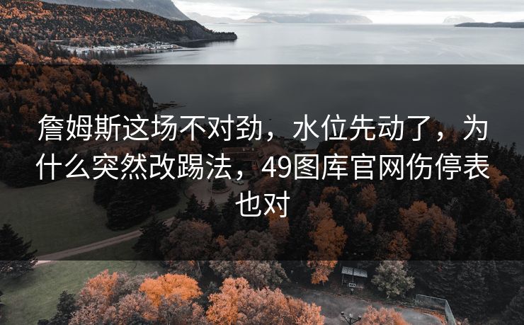 詹姆斯这场不对劲，水位先动了，为什么突然改踢法，49图库官网伤停表也对